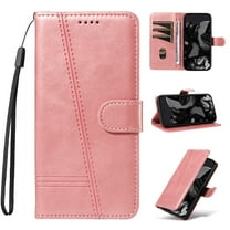 for Samsung Galaxy S20 FE Case Wallet for Men Women, Flip Folio Cover with PU Leather Kickstand Credit Card Slots Magnetic Wrist Strap Kickstand Protective Shockproof Phone Case Cover, Rosegold
