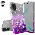 thumbnail image 1 of Samsung Galaxy S20 FE Case w/ TPU Screen Protector Liquid Quicksand Glitter Cute Bling Girls Women [Shock Proof] for Galaxy S20 FE - Clear/Purple, 1 of 5