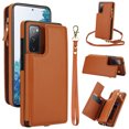 thumbnail image 1 of for Samsung Galaxy S20 FE Crossbody Wallet Phone Case with Card Holder&Zipper, Back Flip Folio PU Leather Kickstand Card Slots Case for Women Girls, Double Magnetic Clasp Shockproof Cover,Brown, 1 of 8
