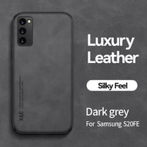 for Samsung Galaxy S20 FE Luxury Leather Case, Magnetic Attraction Inside Shockproof Silky Feel Protective Cover for Samsung Galaxy S20 FE (6.5 Inch),Darkgray