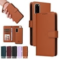 thumbnail image 1 of for Samsung Galaxy S20 FE Removable Wallet Case, Premium PU Leather Flip Cover with [RFID Blocking][ Detachable Card Holder][Stand Function][Wrist Strap] Shockproof Protectove Phone Cover,Brown, 1 of 10