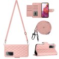 thumbnail image 1 of for Samsung Galaxy S20 FE Wallet Case, Elegant Card Holder Cash Slot PU Leather Kickstand Shoulder Strap Shockproof Protective Flip Women Girls Case Cover for Samsung Galaxy S20 FE, Coralpink, 1 of 6