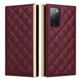 thumbnail image 1 of For Samsung Galaxy S20 FE Wallet Phone Case,PU Leather Folio Flip Kickstand,With Wrist Strap&Shoulder Strap,Card Slots,Shockproof Rugged Anti-fall Crossbody Phone Case Cover,Winered, 1 of 9