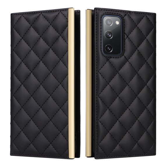 For Samsung Galaxy S20 FE Wallet Phone Case,PU Leather Folio Flip Kickstand,With Wrist Strap&Shoulder Strap,Card Slots,Shockproof Rugged Anti-fall Crossbody Phone Case Cover,Black
