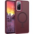 thumbnail image 1 of for Samsung Galaxy S20 Fe Case [Compatible with Magsafe], Translucent Matte Back Full Body Protective Cover Anti-Scratch Shockproof Phone Case for Galaxy S20 Fe 4G/5G, Plum, 1 of 8