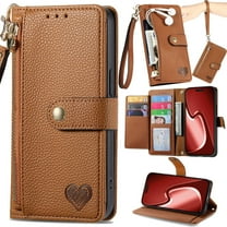 for Samsung Galaxy S20 Leather Phone Case Wallet Zipper Pocket Pouch Folio Flip Cover Kickstand, Multi Anti-theft Card Holder Cash Slot, Double Magnetic Buckle, Wrist Lanyard