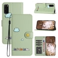 thumbnail image 1 of for Samsung Galaxy S20 Lovely Cartoon Pattern Wallet Flip PU Leather Case, with Wrist Strap / Credit Card Slots / Photo Slot / Cash Pocket Kickstand Cute Phone Cover for Galaxy S20, Green, 1 of 6