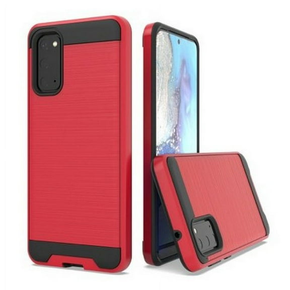 Samsung Galaxy S20 Phone Case, 2-Piece Style Hybrid Shockproof Hard Case Cover with Hybird Shockproof-Red