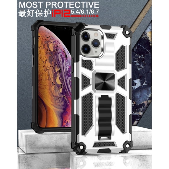 Samsung Galaxy S20 Phone Case,New DMK Impact Protective Kickstand Phone Case Silver