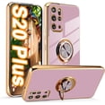 thumbnail image 1 of for Samsung Galaxy S20 Plus 5G Case, Built-in 360° Rotation Ring Holder Magnetic Stand, Luxury Shiny Plating Edge Shockproof Electroplated Protective Cover (Purple/Golden), 1 of 12