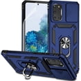 thumbnail image 1 of for Samsung Galaxy S20 Plus Case with Camera Lens Cover HD Screen Protector, Military-Grade Drop Tested Magnetic Ring Holder Kickstand Protective Phone Case for Samsung Galaxy S20+ Plus 5G (Navy Blue), 1 of 9