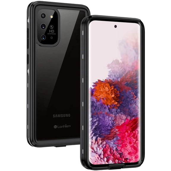 for Samsung Galaxy S20+ Plus Case, IP68 Waterproof Dustproof Shockproof Case with Built-in Screen Protector, Heavy Duty Full Body Protective Cover for Galaxy S20 Plus 5G, Black/Gray