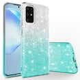thumbnail image 1 of Samsung Galaxy S20 Plus Case, KAESAR Cute Fashinon Slim Luxury Shinning Sparkle Bling Classy Glitter Sparkle Girl Girly Women Protective Cover for Samsung Galaxy S20 Plus (Silver / Teal), 1 of 6