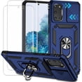 thumbnail image 1 of for Samsung Galaxy S20 Plus Case with Slide Camera Cover and Flexible TPU Screen Protector[2 Pack], 360° Rotation Ring Kickstand [Military Grade] Case for Galaxy S20 Plus 5G (Blue), 1 of 13