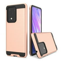 Samsung Galaxy S20 Plus Phone Case, 2-Piece Style Hybrid Shockproof Hard Case Cover with Hybird Shockproof-Rose Gold