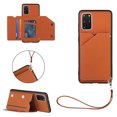 thumbnail image 1 of for Samsung Galaxy S20 Plus Wallet Case with Card Holder Case with RFID Blocking Card Slots, Double Magnetic Clasp Durable Shockproof Kickstand Detachable Wrist Strap Cover,Brown, 1 of 6