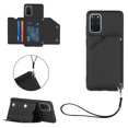 thumbnail image 1 of for Samsung Galaxy S20 Plus Wallet Case with Card Holder Case with RFID Blocking Card Slots, Double Magnetic Clasp Durable Shockproof Kickstand Detachable Wrist Strap Cover,Black, 1 of 6