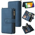 thumbnail image 1 of for Samsung Galaxy S20 Plus Wallet Case, Classic PU Leather Wrist Strap PU Leather Kickstand Card Slots Heavy Duty Protection Zipper Pocket Rugged Phone Case Cover for Samsung Galaxy S20 Plus, Blue, 1 of 12