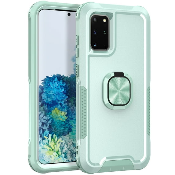 Samsung Galaxy S20+/S20 Plus Case, Dteck Hybrid Rugged Shockproof Case with Ring Holder Kickstand, Compatible with Magnet Car Mount, Support Wireless Charging For Samsung Galaxy S20 Plus,Green