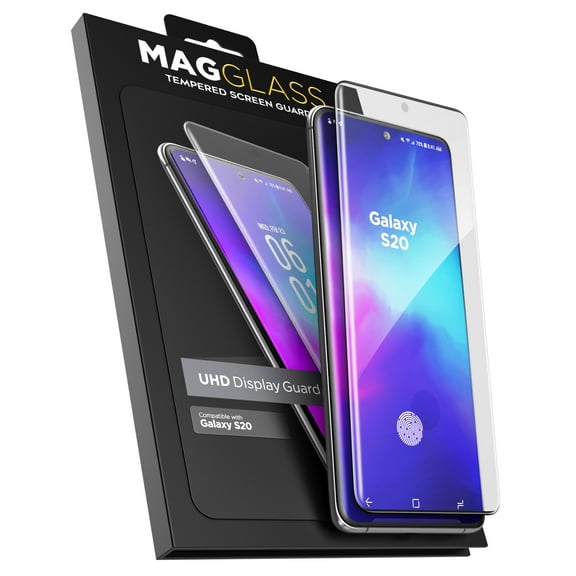 Samsung Galaxy S20 Tempered Glass Screen Protector with In Screen Fingerprint Sensor - Anti Bubble UHD Clear Scratch Resistant Display Guard (Case Compatible)