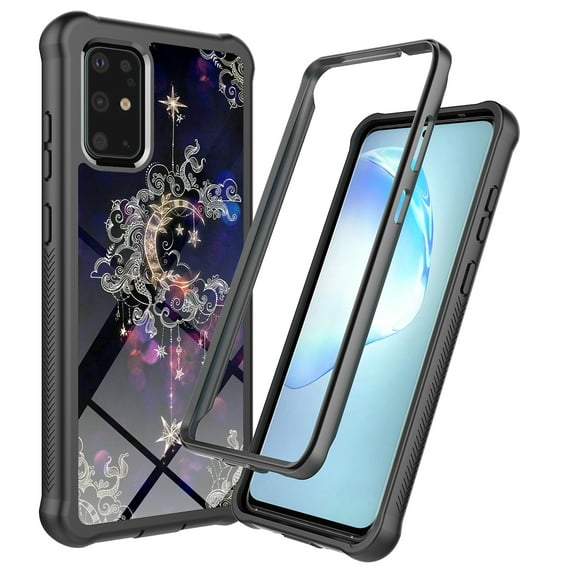 Samsung Galaxy S20 Ultra Case, Rosebono Hybrid IMD Design Graphic Anti-Scratch Fashion Cute Colorful Silicone Skin Cover Armor Case for Samsung Galaxy S20 Ultra (Wiccan Moon)