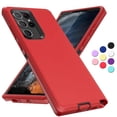 thumbnail image 1 of Entronix Heavy Duty Case Designed for Galaxy S20 ULTRA Shockproof Triple Layer Rugged Case, Red, 1 of 4