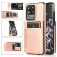 thumbnail image 1 of For Samsung Galaxy S20 Ultra Wallet Case with Card Holder, Mantto PU Leather Kickstand Card Pocket Slots Shockproof high quality Phone Back Cover For Samsung Galaxy S20 Ultra 6.9 INCH - Rose Gold, 1 of 7
