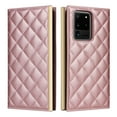 thumbnail image 1 of For Samsung Galaxy S20 Ultra Wallet Phone Case,PU Leather Folio Flip Kickstand,With Wrist Strap&Shoulder Strap,Card Slots,Shockproof Rugged Anti-fall Crossbody Phone Case Cover,Rosegold, 1 of 9