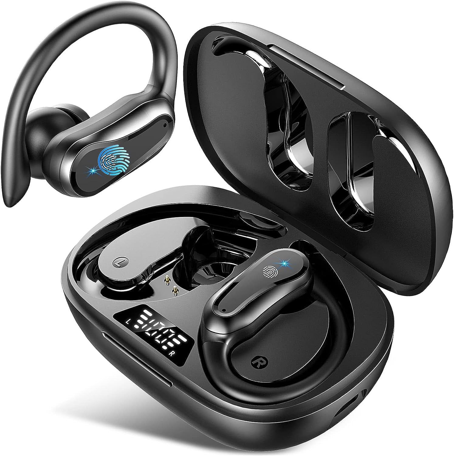 for Samsung Galaxy S20 Ultra Wireless Earbuds Bluetooth 5.3 Headphones 42Hrs Playtime in Ear Buds Sports Earphones Over-Ear Earhooks IP7 Waterproof Headset/Noise Cancelling for Workout