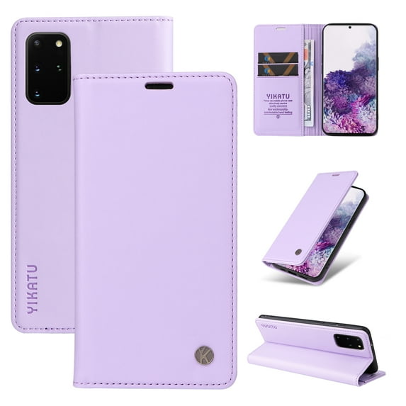 for Samsung Galaxy S20 Wallet Case with RFID Blocking Credit Card Holder,Classic Vegan PU Premium Leather Folio Magneitc Flip Kickstand Shockproof Cover for Samsung S20 Phone case,Purple