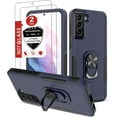 thumbnail image 1 of Samsung Galaxy S21+ 5G Case: Dual Layer Shockproof Magnetic Kickstand Cell Phone Cover Protective with Rugged Ring Holder & (2 Pack) Screen Protector Film,Galaxy S21 Plus 6.7 inch Blue, 1 of 14