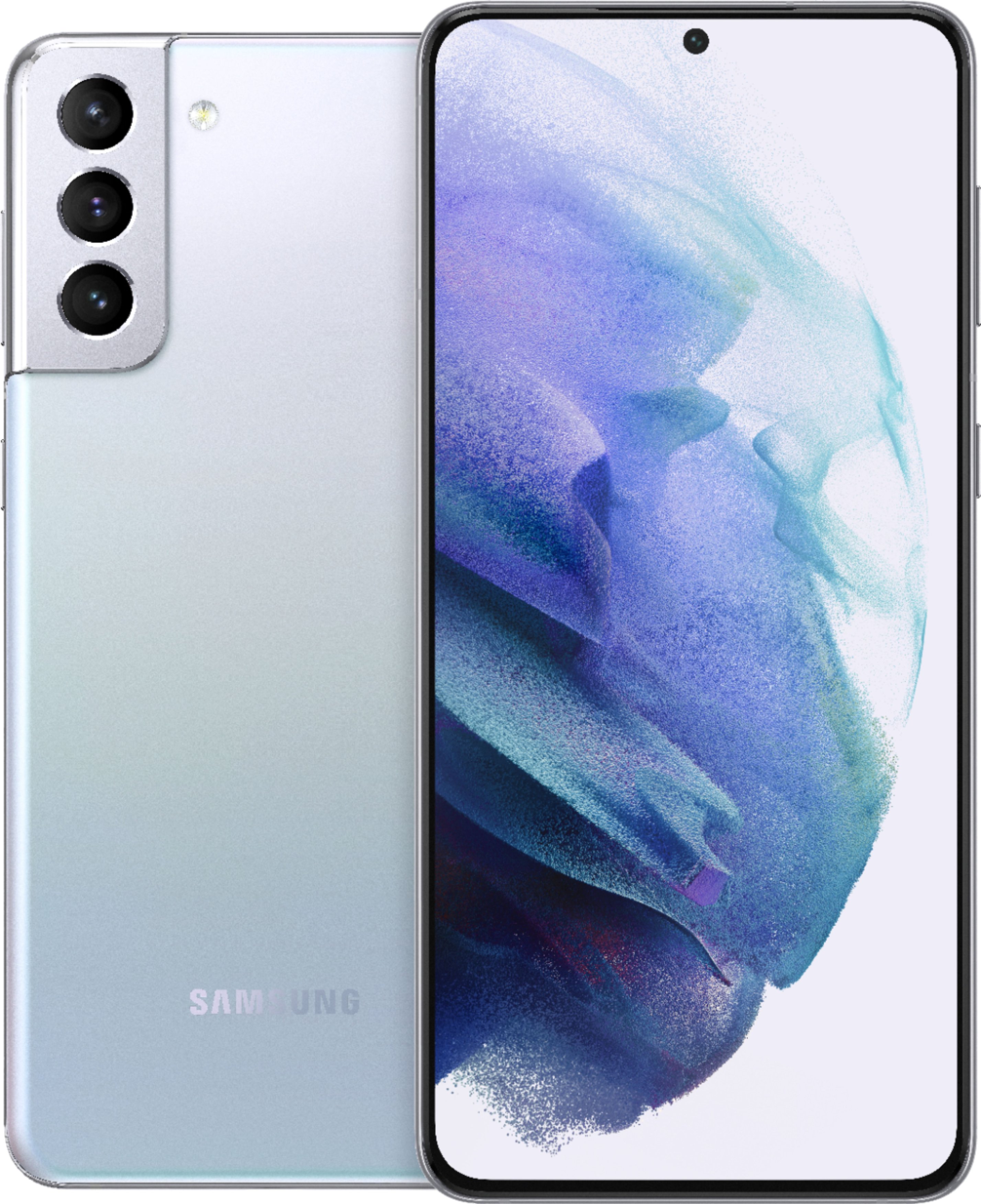 Samsung Galaxy S21+ 5G G996B 256GB Dual Sim GSM Unlocked Android Smartphone (International Variant/US Compatible LTE) - Phantom Silver - image 1 of 9