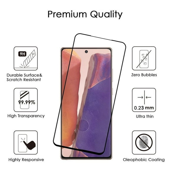 Samsung Galaxy S21 (6.2") Tempered Glass Screen Protector Support Fingerprint Unlock 9H Hardness 3D Touch Full Coverage HD Screen Protector Cover for Galaxy S21