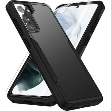 for Samsung Galaxy S21 Case, Galaxy S21 Case with HD Screen Protector [Military Grade Drop Tested] Heavy-Duty Tough Rugged Shockproof Protective Case for S21, Black