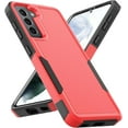 thumbnail image 1 of for Samsung Galaxy S21 Case: Dual Layer Protective Heavy Duty Cell Phone Cover Shockproof Rugged with Screen Protector - Military Protection Bumper Tough - Samsung Galaxy S21 5G 2021, 6.2 inch, Red, 1 of 16