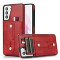 thumbnail image 1 of for Samsung Galaxy S21+ Case, Lightweight Premium PU Leather Galaxy S21+ Wallet Case with Card Holders Protective Case for Samsung Galaxy S21 Plus Adjustable Wristband,Red, 1 of 7
