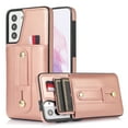 thumbnail image 1 of for Samsung Galaxy S21+ Case, Lightweight Premium PU Leather Galaxy S21+ Wallet Case with Card Holders Protective Case for Samsung Galaxy S21 Plus Adjustable Wristband,Rosegold, 1 of 7