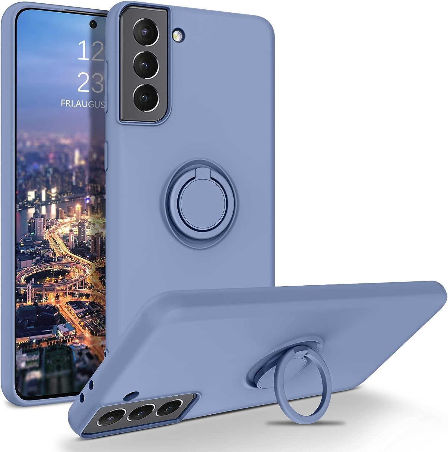 Samsung Galaxy S21 Case, Slim Silicone | Kickstand with 360