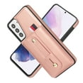 thumbnail image 1 of for Samsung Galaxy S21 Case Wallet with Slide Credit Card Holder, Flip Premium PU Leather Hidden Kickstand Classic Retro Heavy Duty Protective Cover for Samsung Galaxy S21,Rosegold, 1 of 6