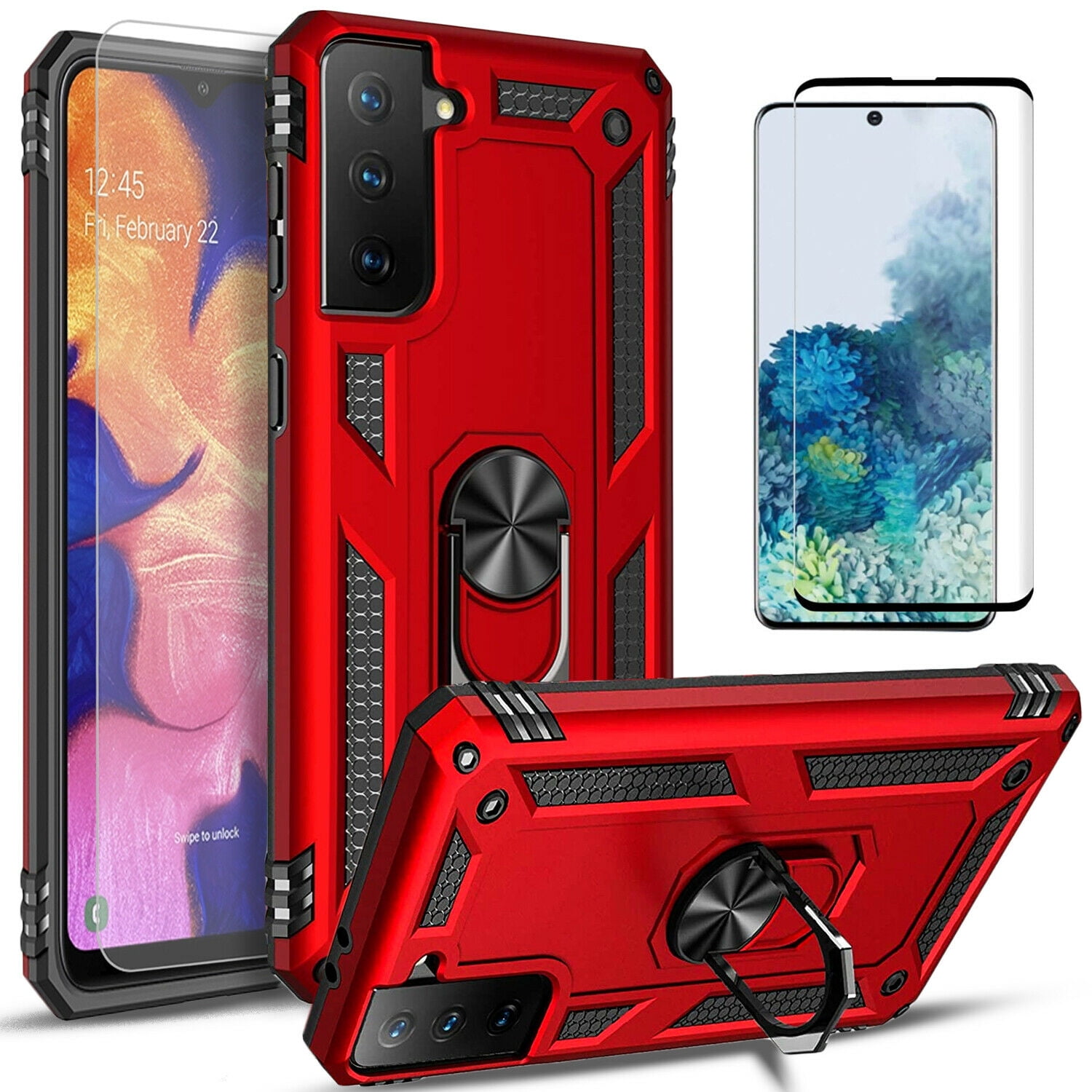 Samsung Galaxy S21 Case, With [Tempered Glass Screen