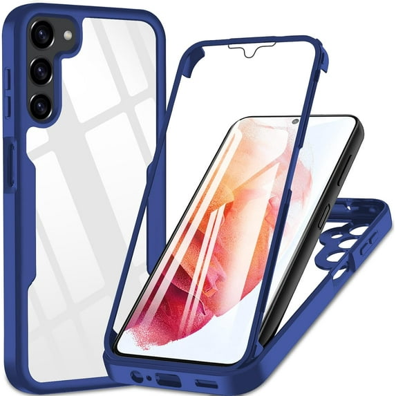 for Samsung Galaxy S21 Clear Case, 360° Full Body Protective Shockproof Anti-Scratch Phone Case Cover Galaxy S21 5G, Slilcone TPU Slim Fit Thin for Samsung S21 Front + Back Dual Layer Protection