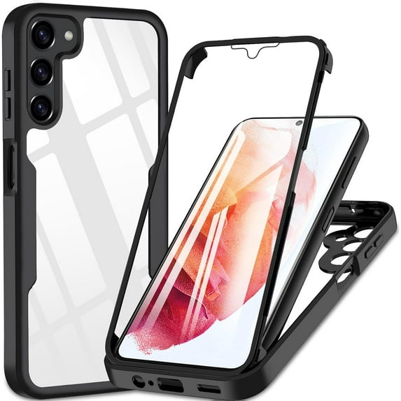 for Samsung Galaxy S21 Clear Case, 360° Full Body Protective Shockproof Anti-Scratch Phone Case Cover Galaxy S21 5G, Slilcone TPU Slim Fit Thin for Samsung S21 Front + Back Dual Layer Protection