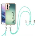thumbnail image 1 of for Samsung Galaxy S21 Crossbody Strap Phone Case, Anti-Fall Pattern Clear Design Transparent Soft & Flexible TPU Drop and Shockproof Protective Cover with Adjustable Nylon Neck Strap, Keep Smile, 1 of 7