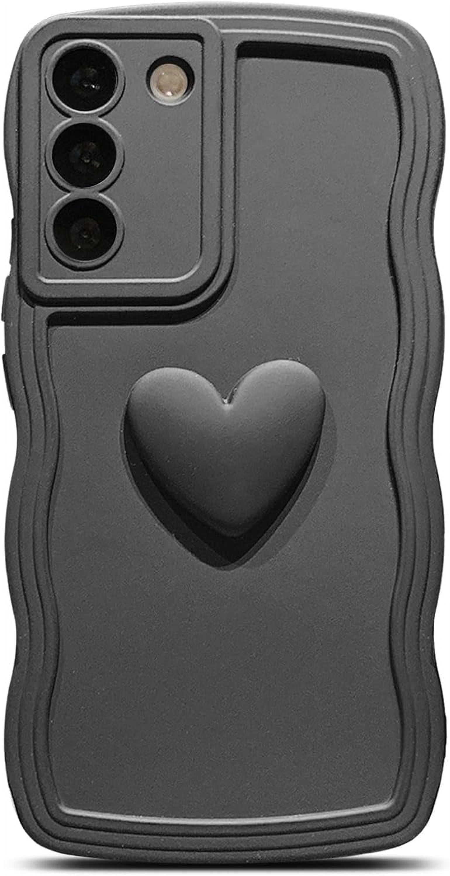 for Samsung Galaxy S21 FE 5G Case, Cute Kawaii 3D Love Heart Solid ...