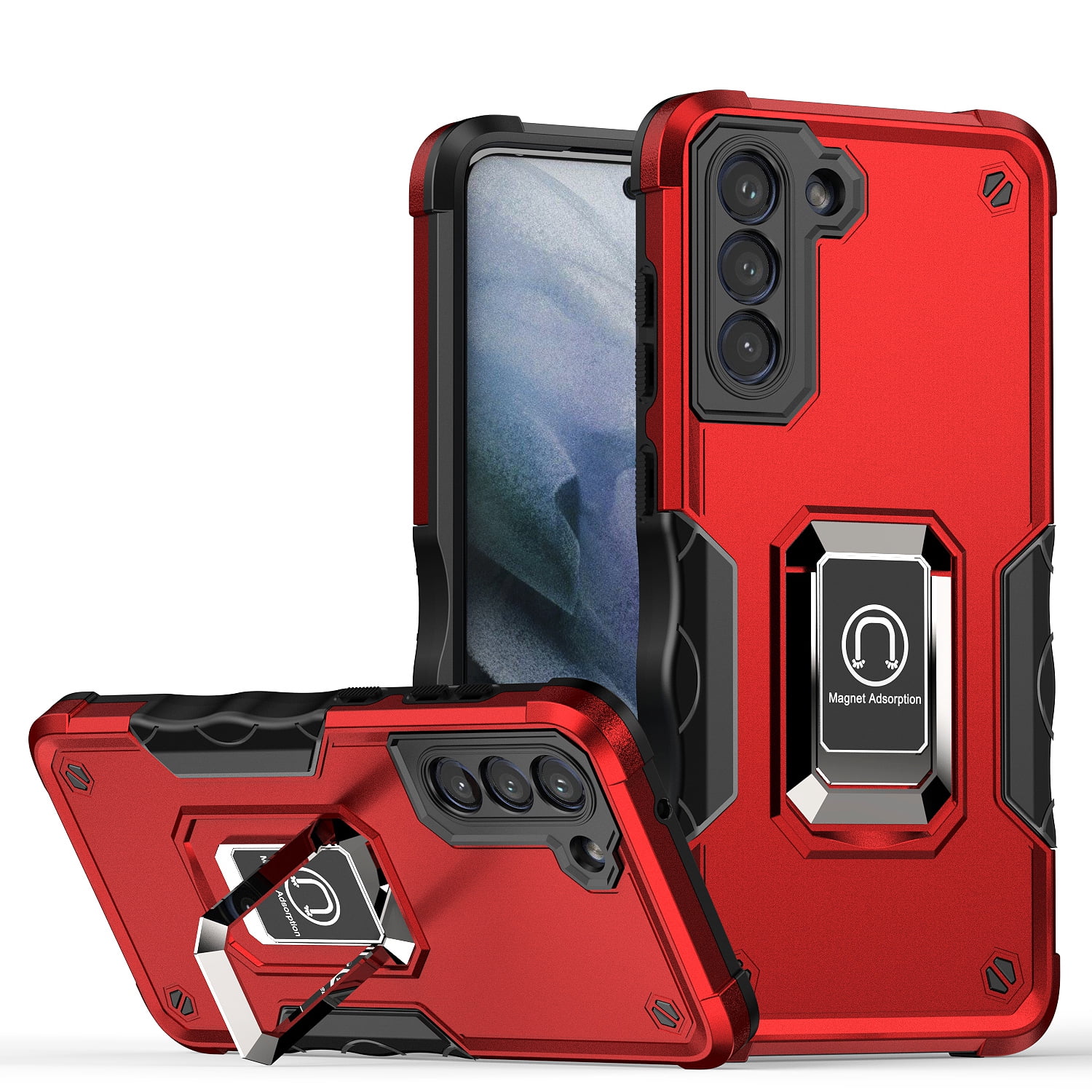 Funda Xiaomi Mi A2 / Mi 6X Con Anillo Giratorio 360° - Protección TPU+PC, Soporte Magnético Para Coche, Anti-golpes, Color Negro