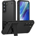 thumbnail image 1 of Samsung Galaxy S21 FE 5G Case Military Shockproof Magnetic Kickstand Cell Phone Cover Protective with Upgrade Hard PC & Premium Soft TPU Kickstand for Galaxy S21 FE 6.4 inch Black, 1 of 7
