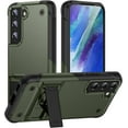 thumbnail image 1 of Samsung Galaxy S21 FE 5G Case Military Shockproof Magnetic Kickstand Cell Phone Cover Protective with Upgrade Hard PC & Premium Soft TPU Kickstand for Galaxy S21 FE 6.4 inch Green, 1 of 13