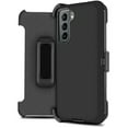 thumbnail image 1 of for Samsung Galaxy S21 FE 5G (NOT FIT S21 5G) Phone Case Dual Layer Full-Body Rugged Clear Back Case Drop Resistant Shockproof Case with Built In Screen Protector Black, 1 of 6