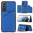 thumbnail image 1 of for Samsung Galaxy S21 FE Case with Card Holder,Wallet Case for Women Men with RFID Blocking, Durable Kickstand Shockproof Leather Magnetic Closure Phone Case for Samsung Galaxy S21 FE,Blue, 1 of 8