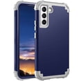 thumbnail image 1 of for Samsung Galaxy S21 FE Case, Heavy Slim Dual Layer 3 in 1 Heavy Duty Protection Hybrid Hard PC Soft Silicone Rugged Bumper Anti Slip Full-Body Protective Cases For Samsung Galaxy S21 FE,Darkblue, 1 of 7